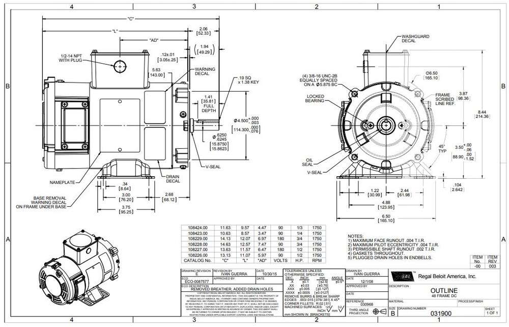y-j❶ LEESON 108226.00 White Epoxy Washdown Motor - cemotors