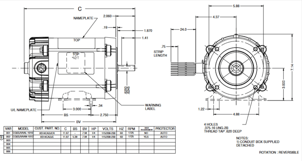 US-Nidec XS1CA1JCR Explosion Proof Motor - cemotors