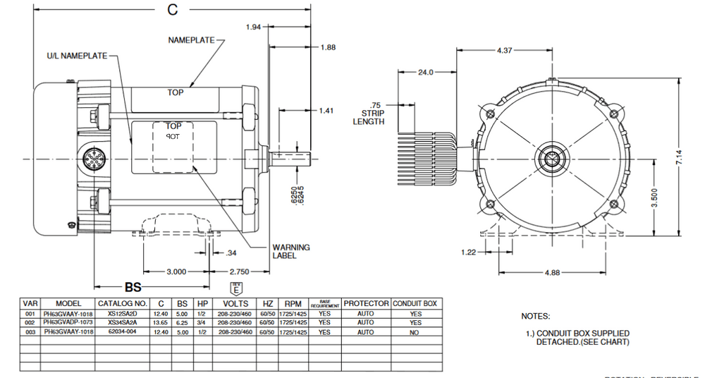 US-Nidec XS34SA2A Explosion Proof Motor - cemotors